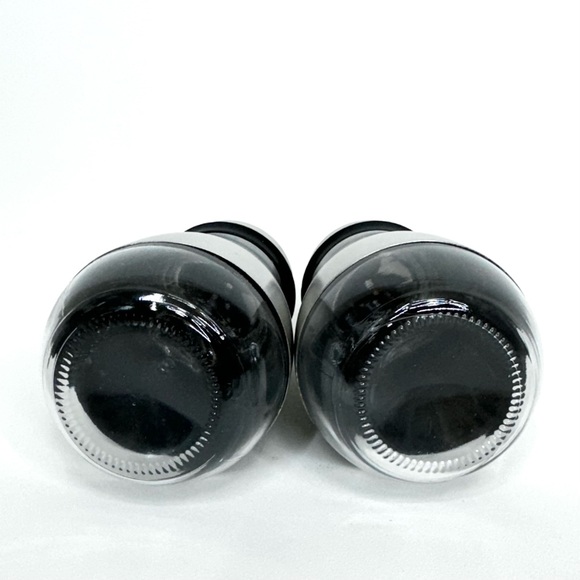 Salt & Pepper Shakers Two Size Plastic Sifters Snap On Top Stainless Steel Glass - Picture 8 of 12
